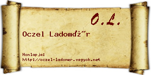 Oczel Ladomér névjegykártya